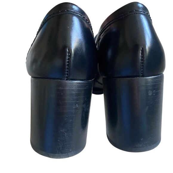 Chanel Shoes Pumps 10.5 EU 40.5 Black Block Heels 3" Dressy Career Made Italy - Picture 6 of 14